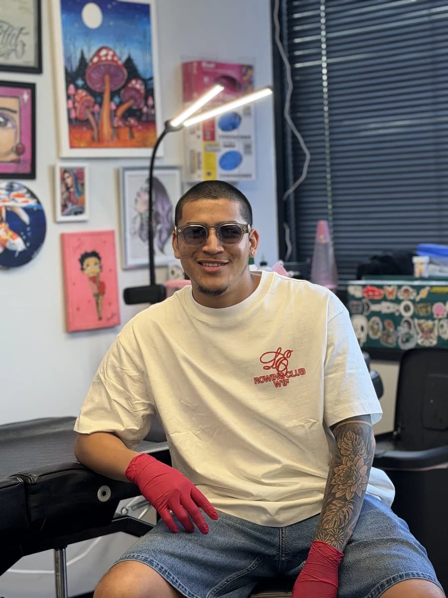 Portrait of Joel, piercer at El Estuche Ink